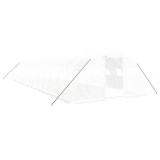 Cumpara ieftin Sera cu cadru din otel, alb, 56 m&sup2;, 14x4x2 m
