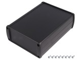 Carcasa universala TEKO TEKAM din Aluminiu, Negru, Dimensiuni 106x145x45mm, Panou Aliaj Aluminiu Zinc