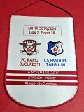 Fanion (protocol) meci fotbal RAPID BUCURESTI - PANDURII TARGU JIU (16.11.2019 - Liga 2-a etapa 18)