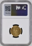Moneda AUR 20 lei 1906, Carol I, AU 58, certificata de NGC