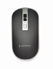 MOUSE GEMBIRD, PC sau NB, wireless, 2.4GHz, optic, 1600 dpi, butoane/scroll 4/1, , negru / argintiu, &quot;MUSW-4B-06-BS&quot; (timbru verde 0.18 lei)