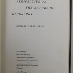PERSPECTIVE ON THE NATURE OF GEOGRAPHY by RICHARD HARTSHORNE , 1969