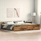 VidaXL Cadru de pat, lemn vechi, 200x200 cm, lemn prelucrat