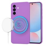 Husa pentru samsung galaxy a56 - magsafe, microfibra in interior, purple