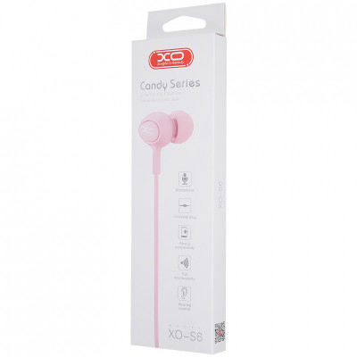 Handsfree Casti In-Ear XO Design S6, Cu microfon, 3.5 mm, Roz foto