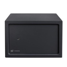 Seif cu cheie 23x35x25 cm, Negru,Otel