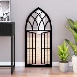 VidaXL Oglindă,negru, 100x45 cm,fier, pentru utilizare &icirc;n interior