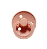 Suzeta din latex cu tetina rotunda 0 luni+ Colour Peach, 1 bucata, Bibs