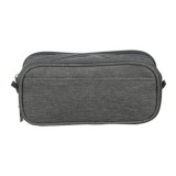 Cumpara ieftin Penar pentru scoala cu 3 compartimente, 24x8.5x11 cm - Gri