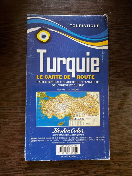 Turquie. Le carte de route Partie speciale elargie sur l Anatolie de L Ouest et du Sud 1/1. 750000