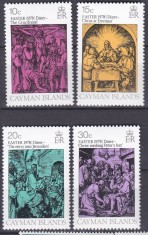 DB1 Gravura Religioasa Durer Paste 1978 Cayman Ins. 4 v. MNH