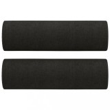 Cumpara ieftin Perne decorative, 2 buc., negru, &Oslash;15x50 cm, textil