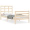 Cadru de pat cu tablie single mic, lemn masiv