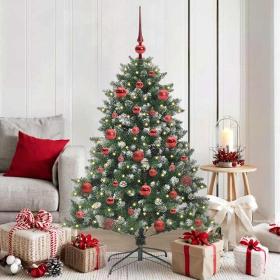 vidaXL Brad de Crăciun artificial cu 150 LED Verde 105 x 105 x 150 cm 3395221 foto