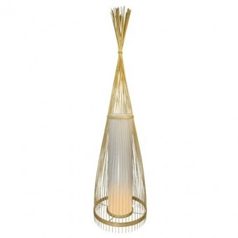 Lampa podea din rattan soclu E27,100cm foto