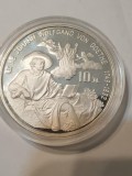 CHINA 10 yuan 1982 GOETHE PROOF argint, 27 g tiraj 10 000 buc moneda din foto, Asia
