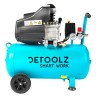 Compresor aer Detoolz 50L cu ulei, 1680W, 206 l/min, 8 bar, 2 prize