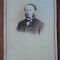 Fotografie tip CDV, barbat cu perciuni, inceput de scol XX