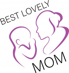 Sticker decorativ, Best love mom, Mov, 63 cm, 7417ST-3 foto