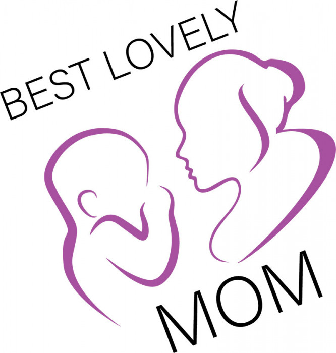 Sticker decorativ, Best love mom, Mov, 63 cm, 7417ST-3
