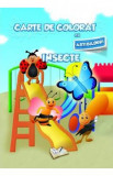 Carte de colorat cu abtibilduri - Insecte