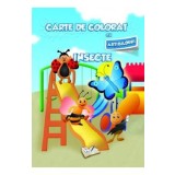 Carte de colorat cu abtibilduri - Insecte