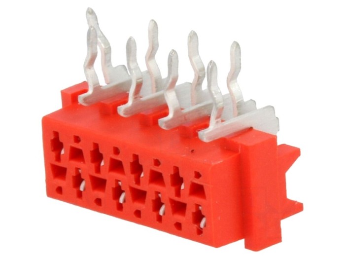 Conector Micro-MaTch mamă 8 pini THT