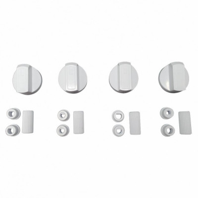 Set 4 butoane universale cuptor &amp;amp; aragaz albe + adaptoare foto