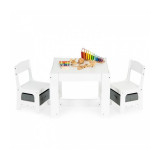 Set de masa cu doua scaune pentru copii Ecotoys FH-KR200010