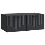 vidaXL Oglindă TV montată pe perete Pe perete Negru 78,5 x 41 x 30 cm 899026