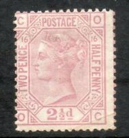 158-GB-ANGLIA 1873=VICTORIA,Mi 40x=21/2-lila rosa-hartie alba,urme de SARNIERA