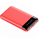 Baterie Externa Power Bank MRG M-486, 12.000 mAh, 3 in 1, Display LCD, Rosu C487