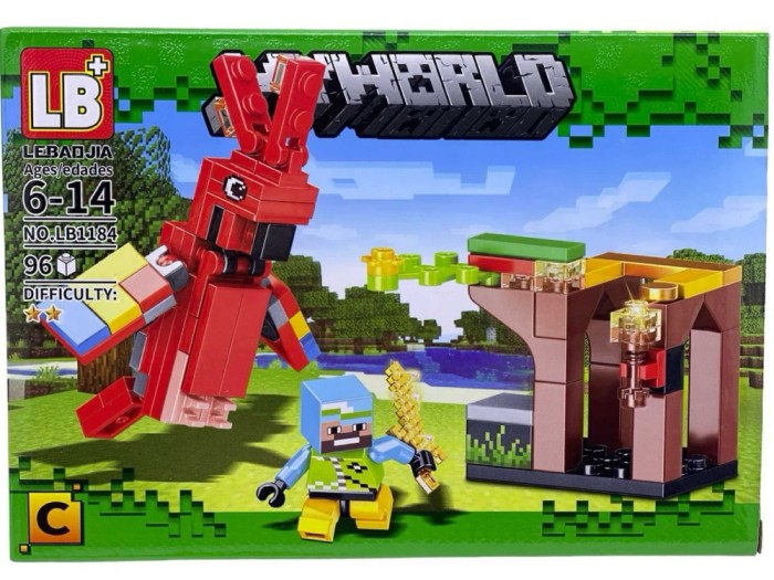 Set constructie Papagal Pixelat si Copacul Junglei- NO.LB1184C