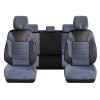 Set Huse Scaune Auto pentru Lancia Prisma - DeluxeBoss Classico, pentru bancheta rabatabila fractionata, 11 piese, albastru-alb