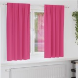 vidaXL Perdele cu perdele 2 pcs Roz intens Poliester
