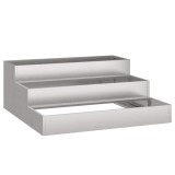 Vază Grădină Ruginită vidaXL, 90x90x35cm, Oțel, Ghiveci Exterior pe 3 Niveluri, Portocaliu Ars, Design Modern