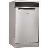 Masina de spalat vase Whirlpool WSFO 3O34 PF X, 10 seturi, 8 programe, Al 6-lea Simt, 45 cm, clasa D, inox