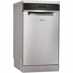 Masina de spalat vase Whirlpool WSFO 3O34 PF X, 10 seturi, 8 programe, Al 6-lea Simt, 45 cm, clasa D, inox