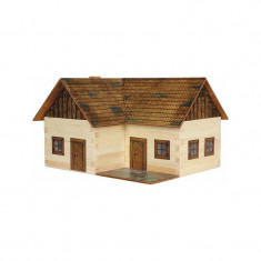 Set constructie arhitectura Casuta ideala, 154 piese din lemn, Walachia EduKinder World