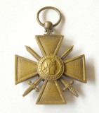 u676 FRANTA decoratia CRUCEA PRIMULUI RAZBOI MONDIAL 1914 1917 bronz 37mm STARE FOARTE FRUMOASA