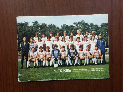 1. FC K&amp;ouml;ln 1978 germany foto echipa club fotbal germania fan sport fotbalisti cu autografe printate foto