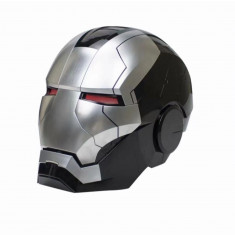 Masca motorizata Iron Man MK5 1:1 cu comanda vocala, deschidere one touch, mod lupta, Neagra