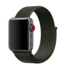 Curea din material textil, nylon Edman pentru Apple Watch 1/2/3/4/5/6/7/8/9/SE/Utra, 38/40/41 mm, Verde