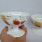 Set 2 boluri cu picior din portelan pentru salate de fructe