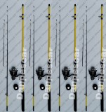 SET 4 Lansete ROBINHAN BOLENTINO PLUS 2.10m + 4 Mulinete SAIMINO X4000, Lansete Feeder si Piker, Baracuda