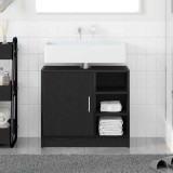 Cabinet pentru chiuvetă Stejar Negru 63x29x55 cm Lemn Prelucrat