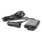 Incarcator auto AMIO 12/24V , 2X USB 2.4A 5V fisa pricheta + 2X USB 2.4A 5V extindere 1.5m pentru pasageri spate