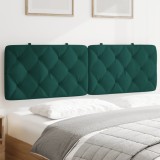 VidaXL Pernă tăblie de pat, verde, 160 cm, catifea