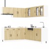 VidaXL Set dulap de bucătărie din 11 piese &bdquo;Lucca&rdquo; lemn stejar Sonoma