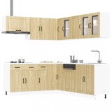 Set dulap de bucătărie din 11 piese &bdquo;Lucca&rdquo; lemn stejar Sonoma